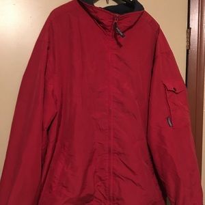 Red windbreaker